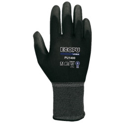 GUANTE ECO-PU NYLON PU NEGRO T.7
