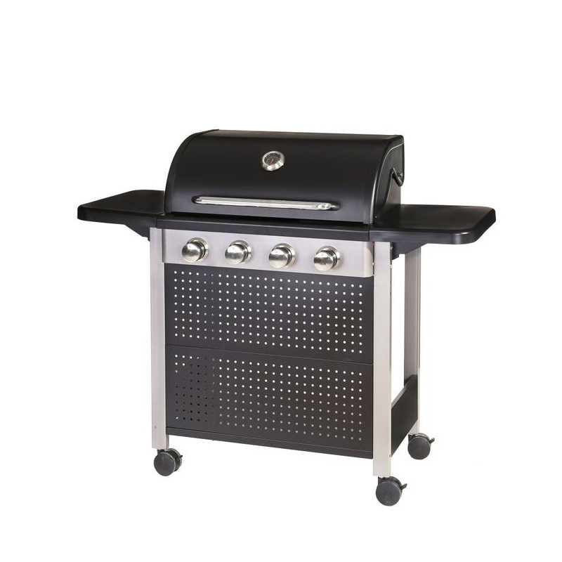 BARBACOA GAS 4 QUEMADORES BIRGITT ACERO 52x136x110CM
