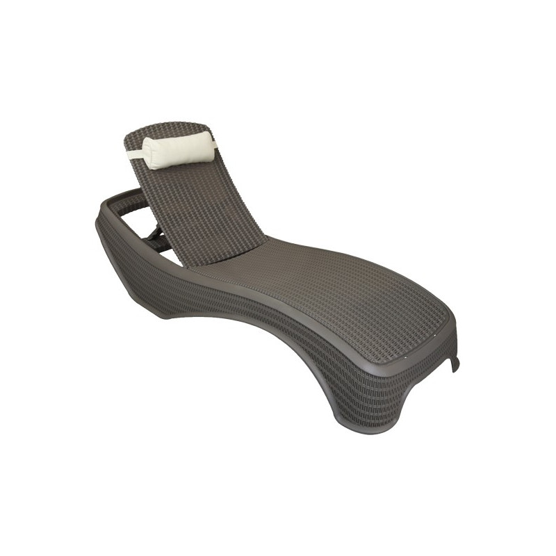 TUMBONA NEWPORT RESINA COL. BEIGE C/COJIN