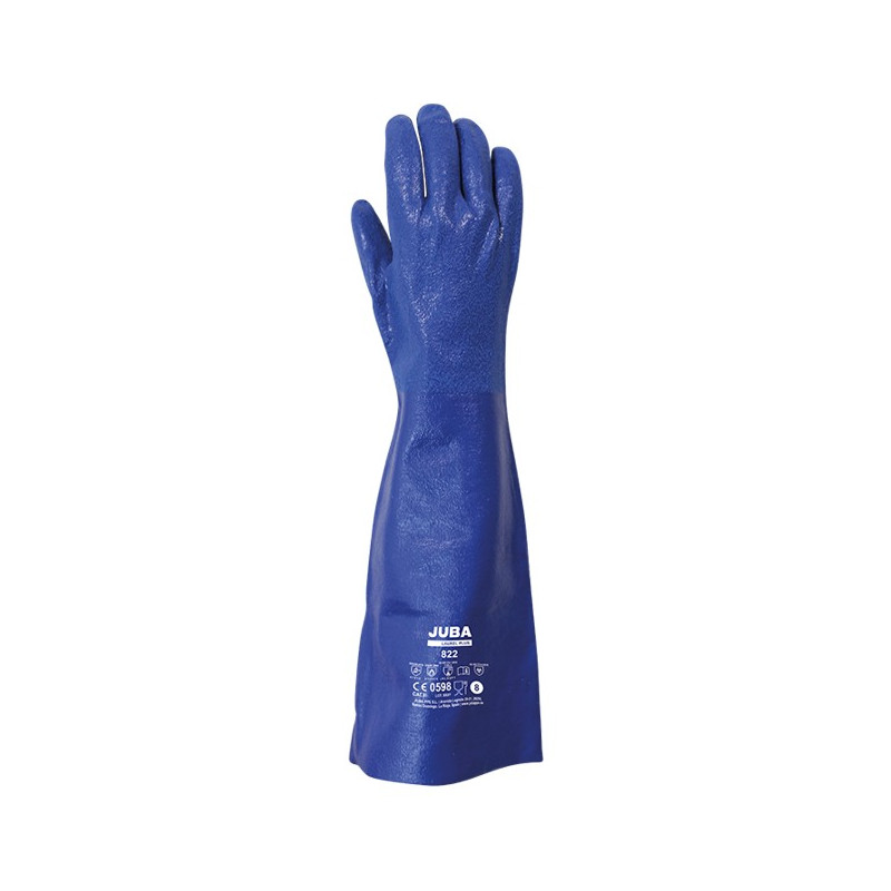 GUANTE LAUREL PLUS NITRILO AZUL T.8