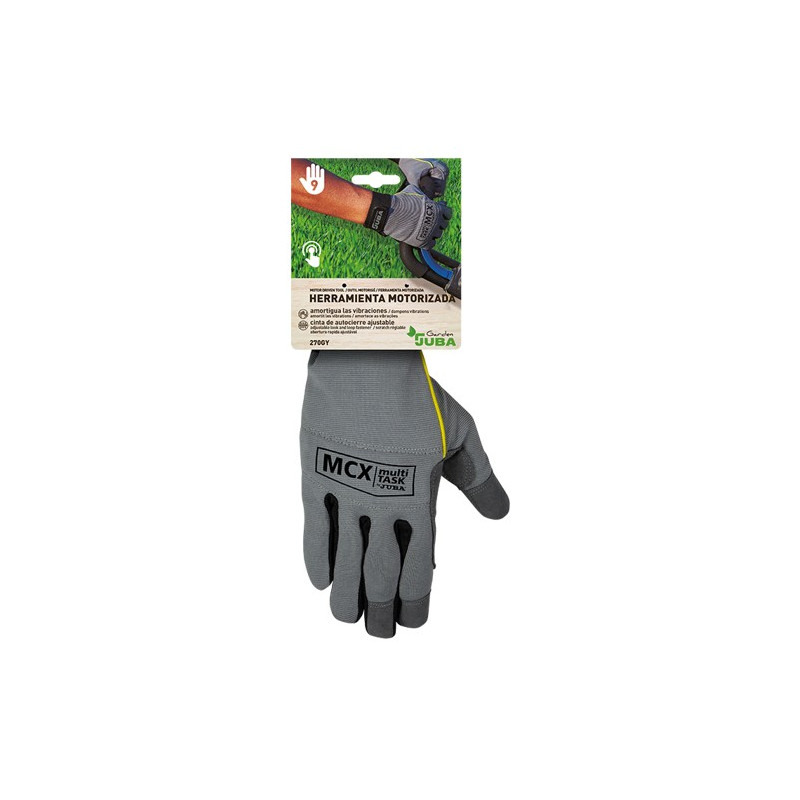 GUANTE MECANIX PIEL SINT/SPANDEX GRIS T.9