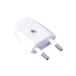 CLAVIJA REFORZADA LUJO BLANCA 10A. 250V