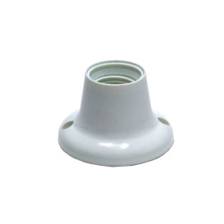 PORTALAMPARA ZOCALO RECTO BLANCO E-27