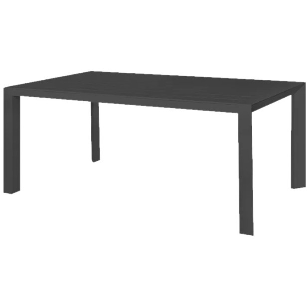 MESA IO ALUMINIO GRAFITO 180X100X75 CM