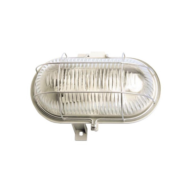 APLIQUE OVAL REJILLA METALICA 100W