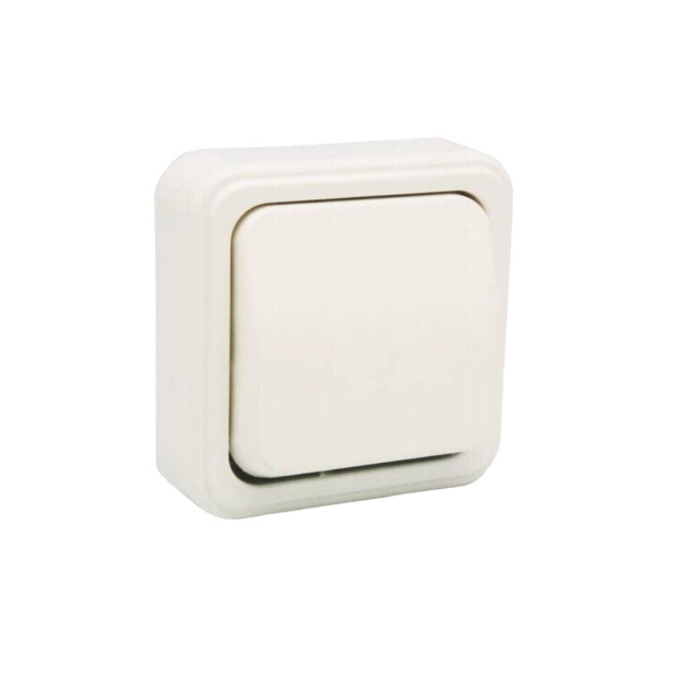 CONMUTADOR SUPERFICIE BLANCO 10A.