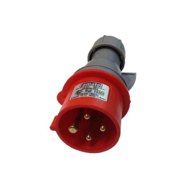 CLAVIJA IND.MOV.3P+N+T 16A 380V IP44 ROJO