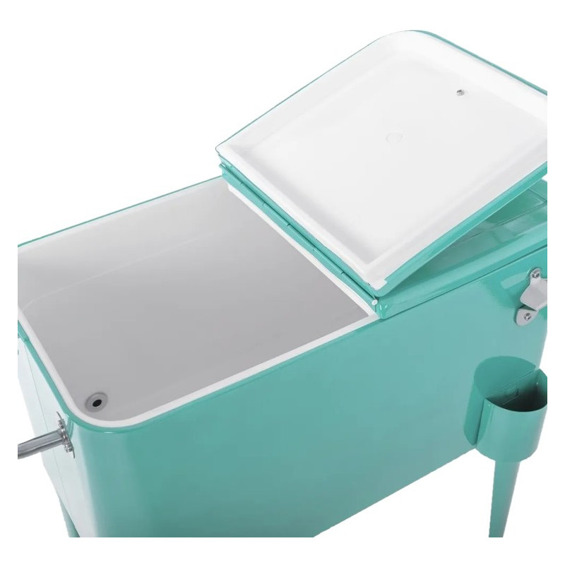 NEVERA VINTAGE C/RUEDAS METAL ARUBA
