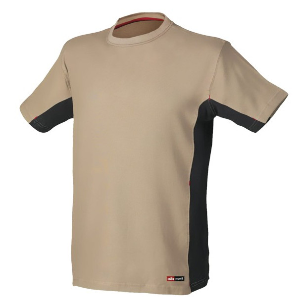 CAMISETA STRETCH 8175 MANGA CORTA BEIGE T.M