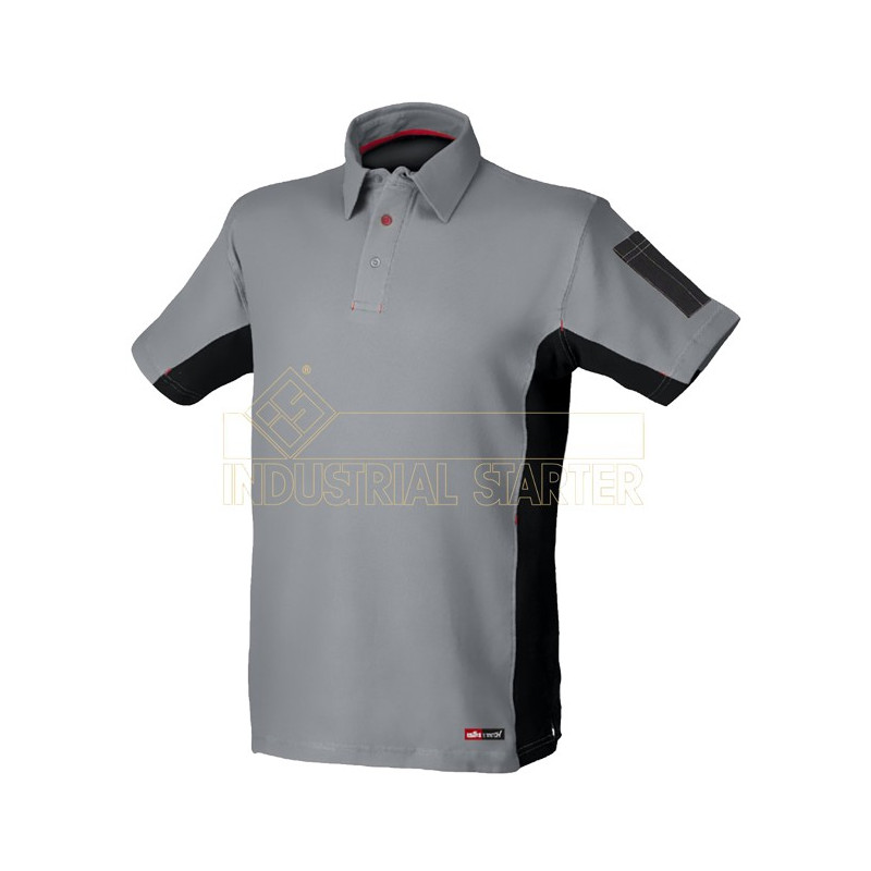 POLO STRECH MANGA CORTA GRIS T.L