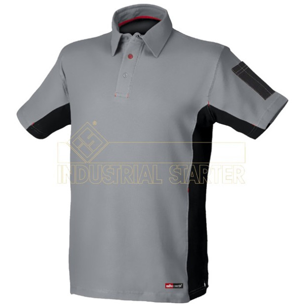 POLO STRECH MANGA CORTA GRIS T.L