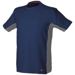 CAMISETA STRETCH 8175 AZUL/GRIS T.XL