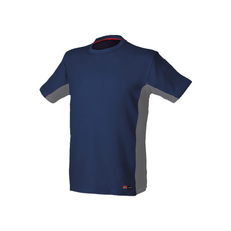 CAMISETA STRETCH 8175 AZUL/GRIS T.XXL