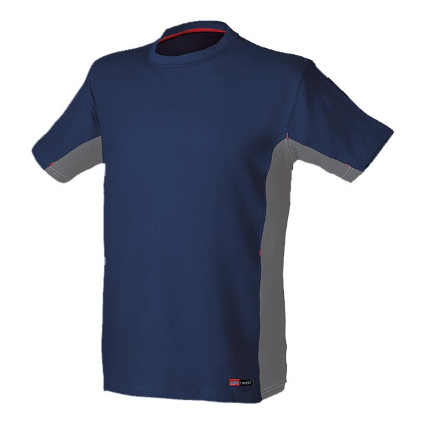CAMISETA STRETCH 8175 AZUL/GRIS T.XXL