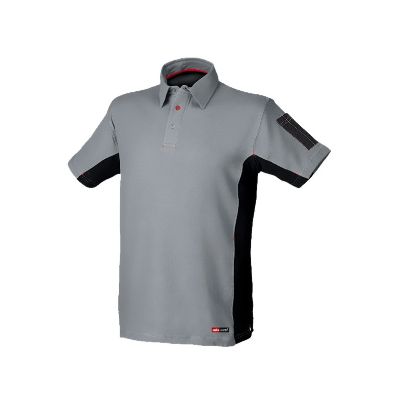 POLO STRECH MANGA CORTA GRIS T.S