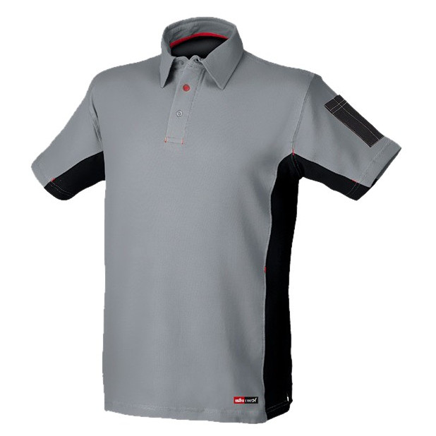POLO STRECH MANGA CORTA GRIS T.S