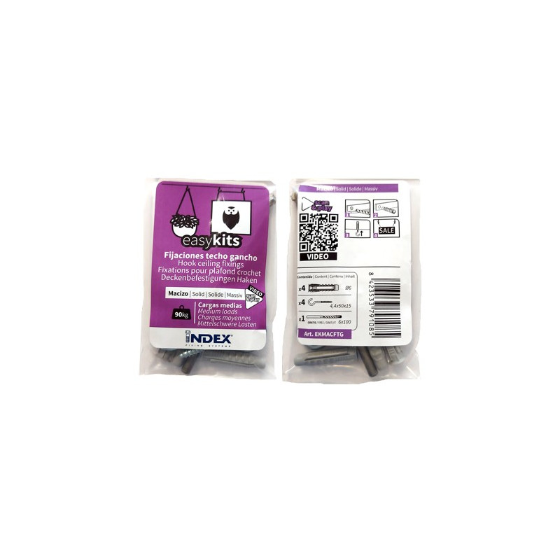 EASYKIT FIJACIONES TECHO GANCHO-MACIZO