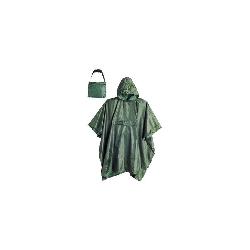 PONCHO IMPERMEABLE NYLON PVC 1510 VERDE