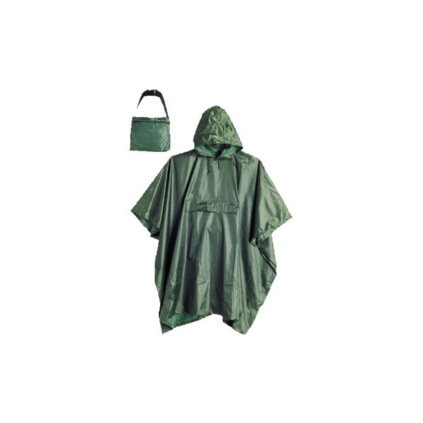 PONCHO IMPERMEABLE NYLON PVC 1510 VERDE
