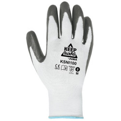 GUANTE POLIESTER REC. ECO NITRILO GRIS T.10