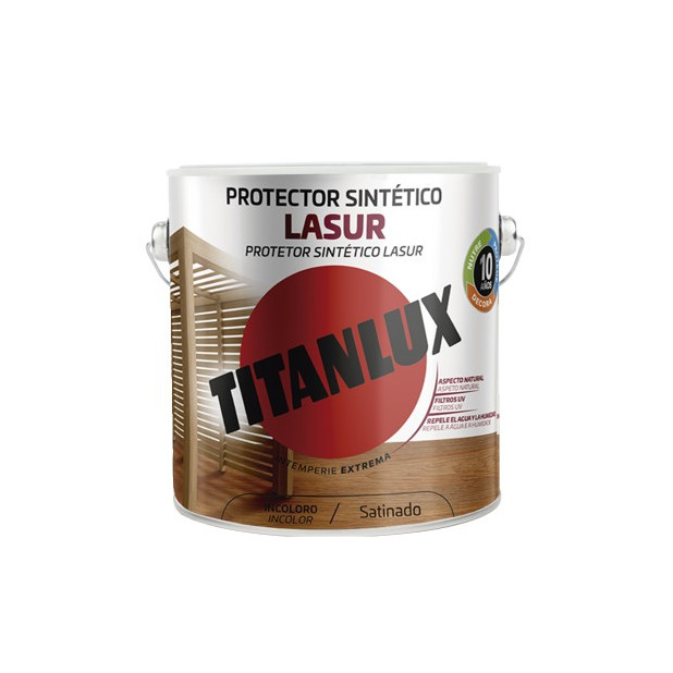 TITANLUX PROTECTOR LASUR SINT. SATINADO INCOLORO 4LTS(DESCAT.)