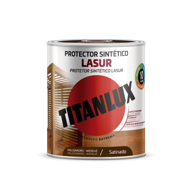 TITANLUX PROTECTOR LASUR SINT.SATINADO PALISAND.WENGUE 750ML DESCATALOGADO