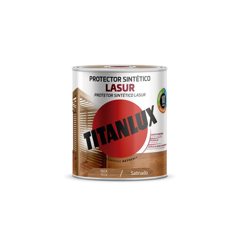 TITANLUX PROTECTOR LASUR SINT.SATINADO TECA 750ML (DESCAT.)