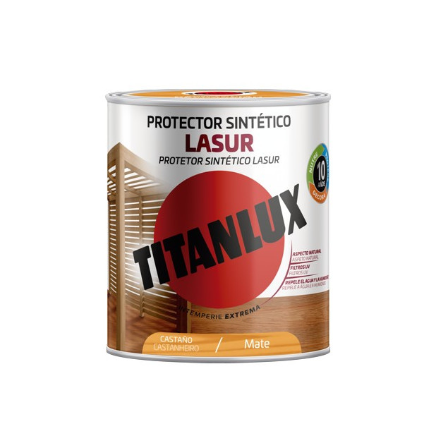 TITANLUX PROTECTOR LASUR SINT.MATE CASTAÑO 750ML (DESCAT.)