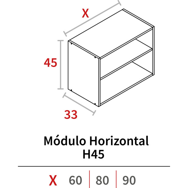 MODULO ALTO 450x900x330 BLANCO HIDR.