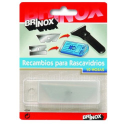 RECAMBIO HOJA RASCAVIDRIOS ACERO (10UND)