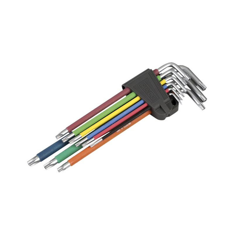JGO. 9 LLAVES TORX INV.MULTICOLOR