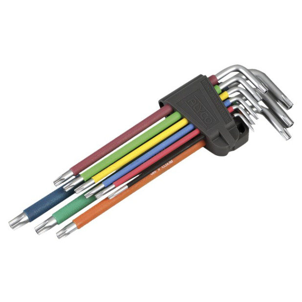 JGO. 9 LLAVES TORX INV.MULTICOLOR