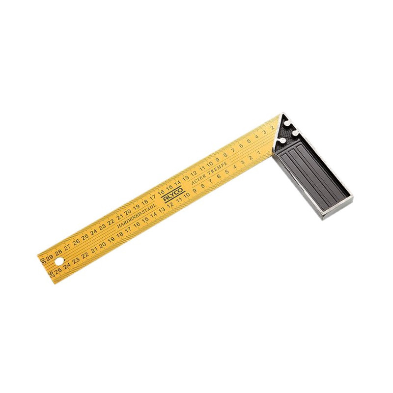ESCUADRA ACERO TEMPLADO M/ALUMINIO 250MM