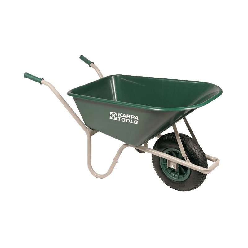 CARRETILLA VERDE 100L RUEDA NEUMATICA ABS
