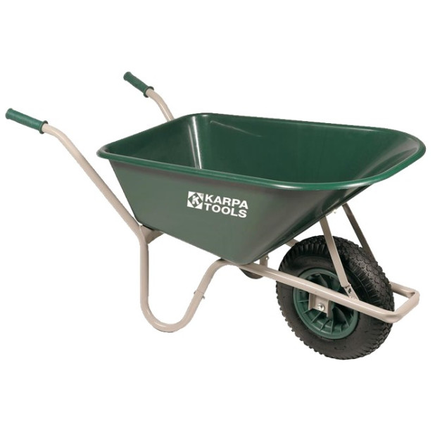 CARRETILLA VERDE 100L RUEDA NEUMATICA ABS