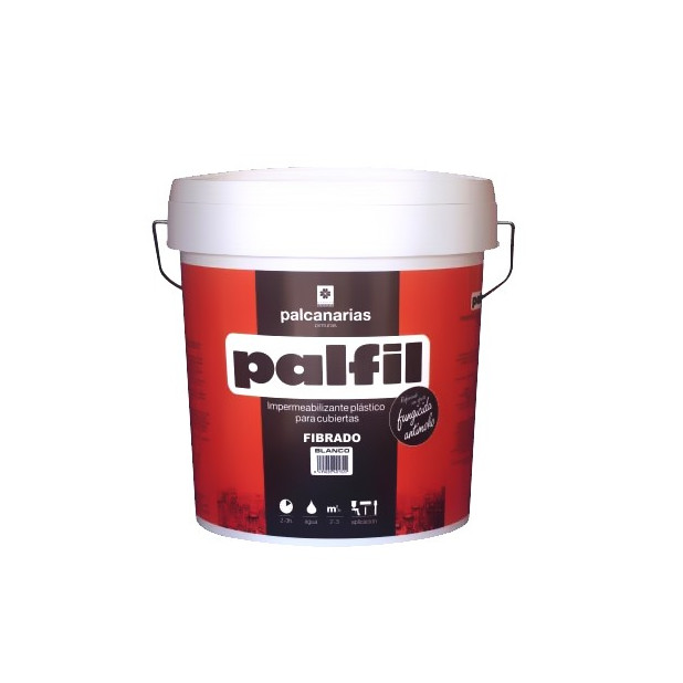 IMPERMEABILIZANTE PALFIL FIBRADO BLANCO 15L.