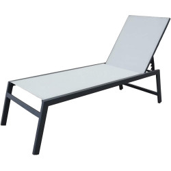 TUMBONA ALUMINIO TEXTILINE PISA GRIS CLARO