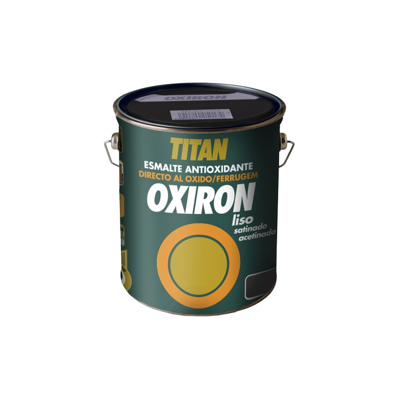 OXIRON ESMALTE LISO SATINADO NEGRO 4L (DESCAT.)