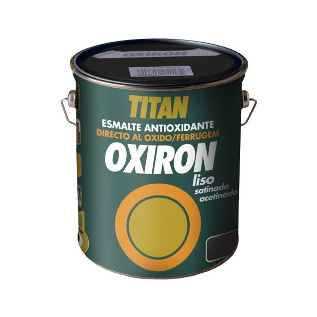 OXIRON ESMALTE LISO SATINADO NEGRO 4L (DESCAT.)
