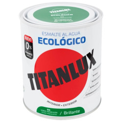 TITANLUX ESMALTE AL AGUA BRILLANTE VERDE PRIMAVERA 750ML