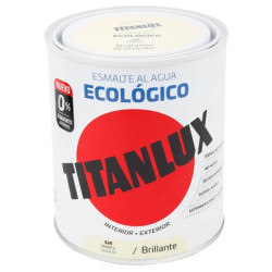 TITANLUX ESMALTE AL AGUA BRILLANTE MARFIL 750ML
