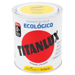 TITANLUX ESMALTE AL AGUA BRILLANTE AMARILLO LUM. 750ML