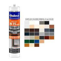SILICONA NEUTRA N25 MARRON CHOCO. RAL8017 300ML