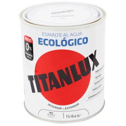 TITANLUX ESMALTE AL AGUA BRILLANTE BLANCO 250ML