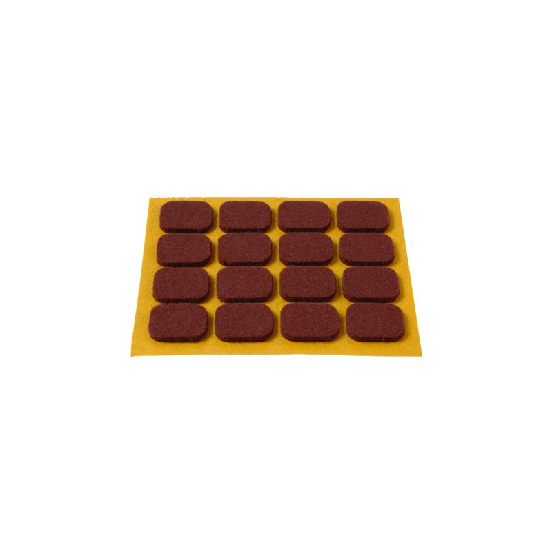 DESLIZADORES MARRON ADHESIVO RECTANGULO 16x20MM 16