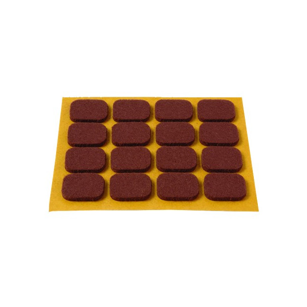 DESLIZADORES MARRON ADHESIVO RECTANGULO 16x20MM 16