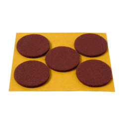 DESLIZADORES MARRON ADHESIVO 5 DISCOS 35MM