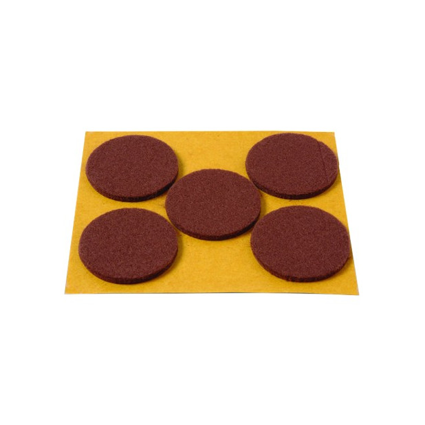 DESLIZADORES MARRON ADHESIVO 5 DISCOS 35MM