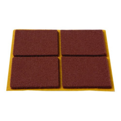DESLIZADORES MARRON ADHESIVO 4 RECTANGULO 44x38MM