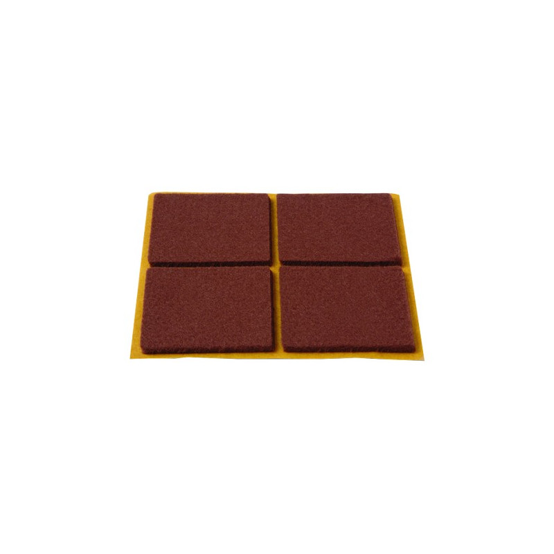 DESLIZADORES MARRON ADHESIVO 4 RECTANGULO 44x38MM